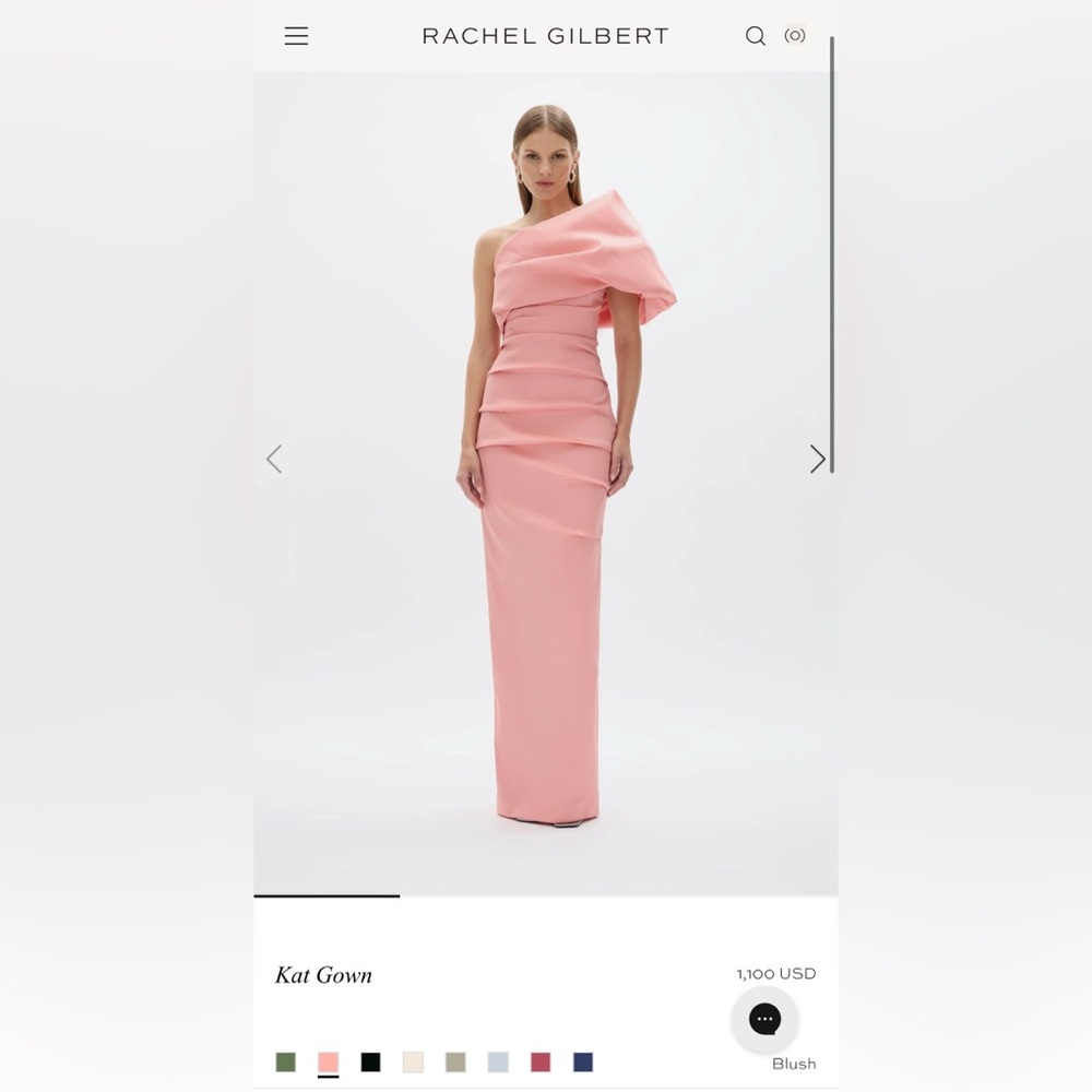Rachel Gilbert Kat Ruched Maxi Dress